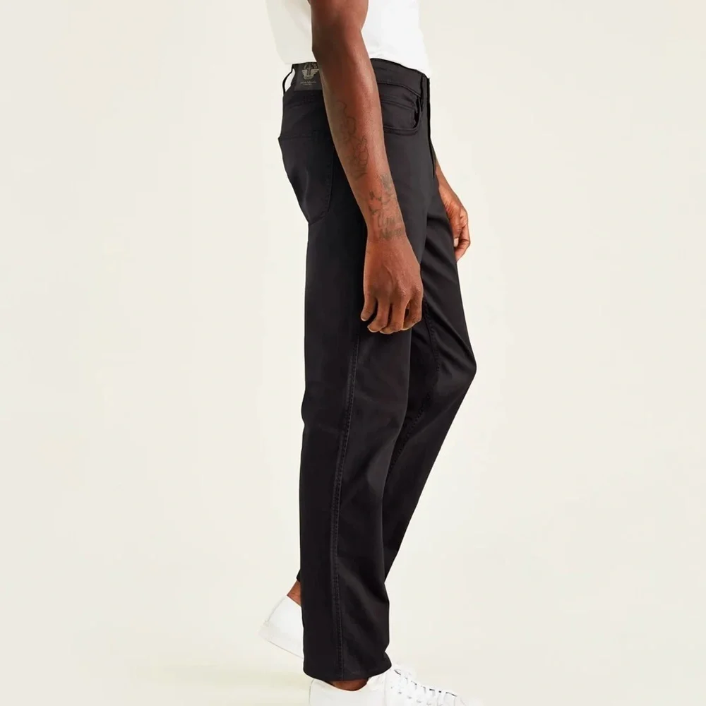 Jean Cut Pants, Straight Fit black size 33